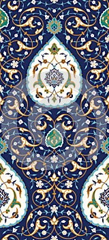 Islamic Floral Seamless Pattern for your design photo