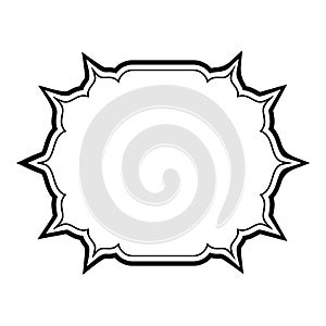 Islamic Frame Design double lines Black Stroke silhouettes Design pictogram symbol visual illustration
