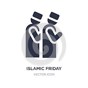 islamic friday prayer icon on white background. Simple element illustration from Religion concept