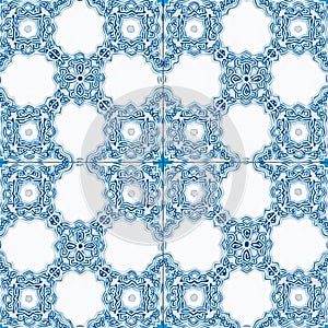 Islamic geometric pattern in ceramic tile look