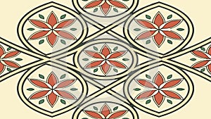 Islamic Geometric Tile Pattern Vector, vector design Generative AI