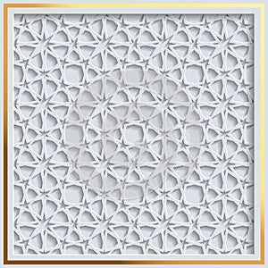 Islamic girih pattern background photo