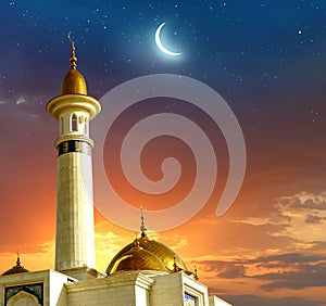 Islamic greeting Eid Mubarak cards for Muslim Holidays.Eid-Ul-A