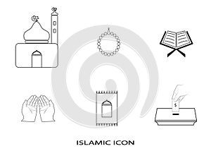 islamic icon set