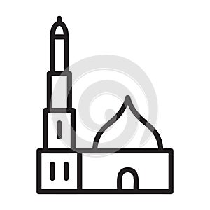 Islamic Icons Line Art Vector, Ramadan Kareem Elements, Eid Mubarak Design Elements, Muslim Prayer, Mosque