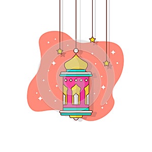 Islamic Latern Illustration background white(2).