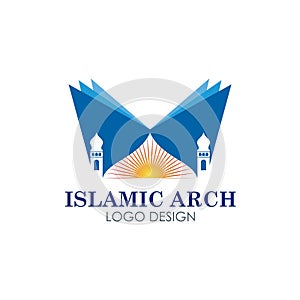 Islamic mosque logotype vector design