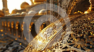 Islamic Mosque with gold finishing and lots of details