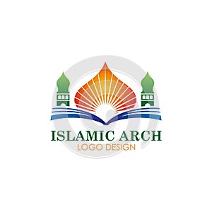 Islamic mosque logotype vector design