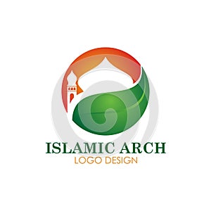 Islamic mosque logotype vector design