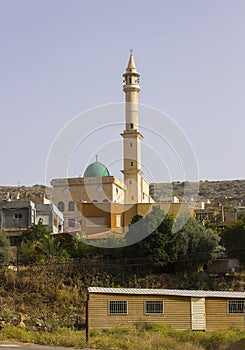 An Islamic mosque and minoret in Ginosar Village Israel photo