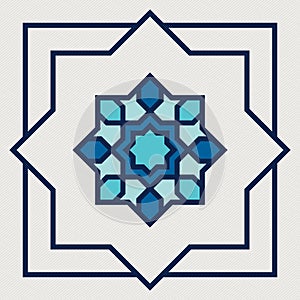 islamic oriental, geometric motif. traditional islamic, arabic, persian and ottoman design vector illustration