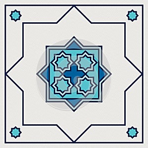 islamic oriental, geometric motif. traditional islamic, arabic, persian and ottoman design vector illustration