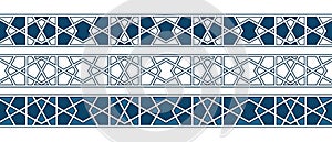 Islamic ornament pattern border for Ramadan card