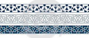 Islamic ornament pattern border for Ramadan card