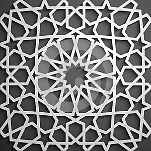 Islamic ornament vector , persian motiff . 3d ramadan islamic round pattern elements . Geometric circular ornamental