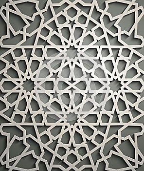 Islamic ornament vector , persian motiff . 3d ramadan islamic round pattern elements . Geometric circular ornamental