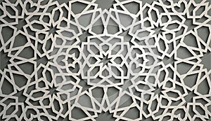 Islamic ornament vector , persian motiff . 3d ramadan islamic round pattern elements . Geometric circular ornamental