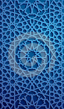 Islamic ornament vector , persian motiff . 3d ramadan islamic round pattern elements . Geometric circular ornamental