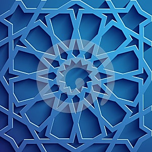 Islamic ornament vector , persian motiff . 3d ramadan islamic round pattern elements . Geometric circular ornamental