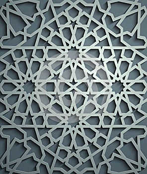 Islamic ornament vector , persian motiff . 3d ramadan islamic round pattern elements . Geometric circular ornamental