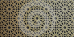 Islamic ornament vector , persian motiff . 3d ramadan islamic round pattern elements . Geometric circular ornamental