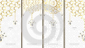 Islamic pattern element concept template with diamond vintage ba