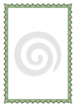 Islamic Prayer Book page border & frame