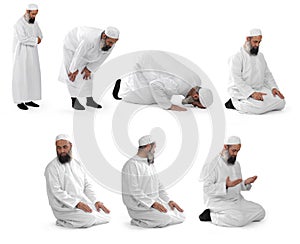 islamic prayer done by muslim sheikh