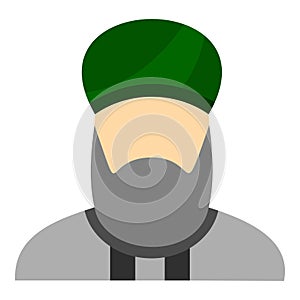 Islamic priest icon, flat style