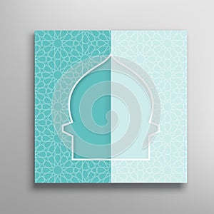 Islamic ramadan greeting card.