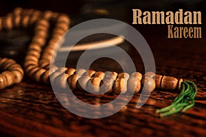 Islamic Ramadan Kareem background wallpaper of Tasbih