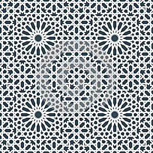 Islamic seamless vector pattern. Geometric ornaments based on traditional arabic art. Turkish, Arabian, Moroccan mosaic.