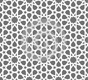 Islamic seamless vector pattern. White Geometric ornaments based on traditional arabic art. Oriental muslim mosaic