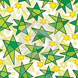 Islamic six star drop six star seamless pattern