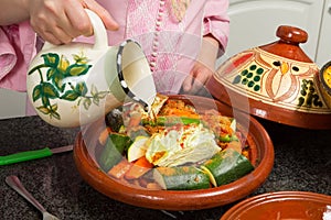 Islamic tajine preparation