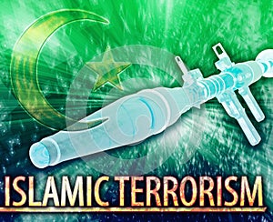 Islamic terrorism Abstract concept digital illustration