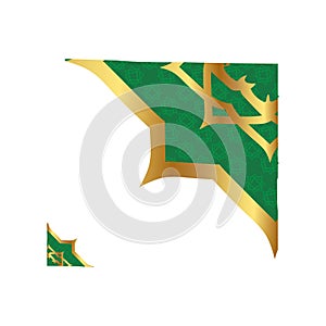 Islamic theme luxury twibbon border frame free vector illustration