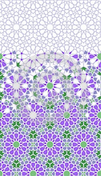 Islamic tile repeating vector border.