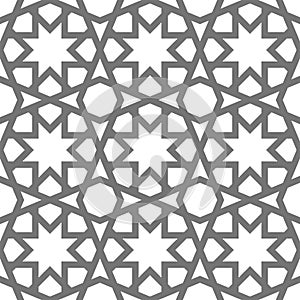 Islamic vector geometric ornaments based on traditional arabic art. Oriental seamless pattern Muslim mosaic Turkish tile