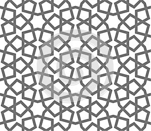 Islamic vector geometric ornaments, traditional arabic art. Oriental seamless pattern. Turkish, Arabian, Moroccan tile