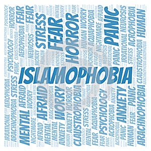 Islamophobia word cloud