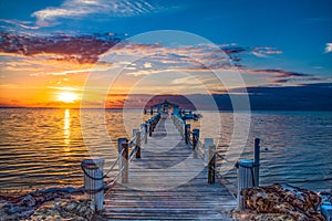 Islamorada Florida Keys Dock Pier Sunrise photo