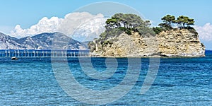 The island of Agios Sostis near the town of Laganas Zakynthos i