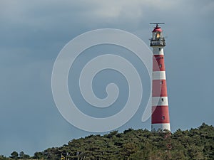 The island of Ameland in the Dutch north sea