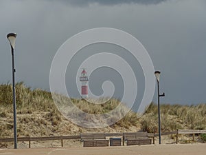 The island of Ameland in the Dutch north sea