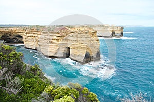 Island Arch. Scenic lookout in the Great Ocean Road, Twelve Apostles, Australia.