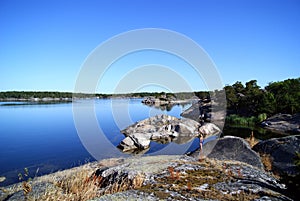 On an island of the archipelago of Stockholm photo