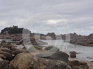 Island aux oiseaux - Rocks and clouds - France