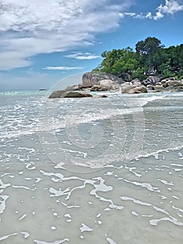 An island on the beach in the city of Sungai Liat photo